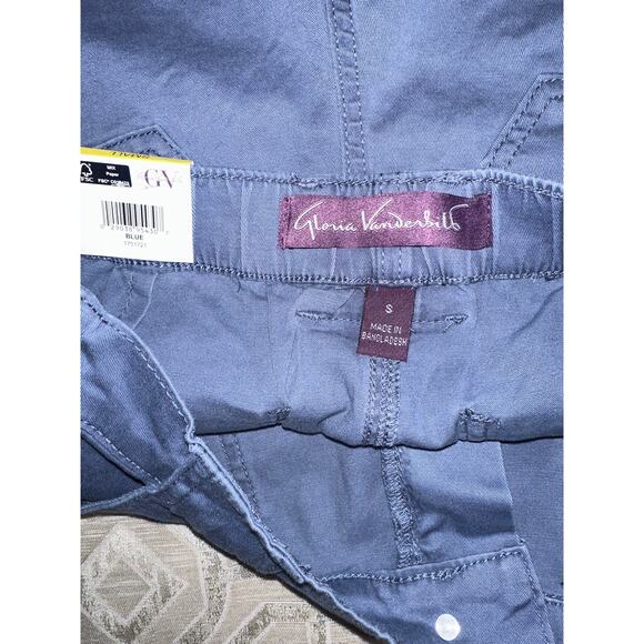 Gloria Vanderbilt Utility Shorts Women’s Size S Trendy Blue Casual Stretch Cargo - Picture 7 of 7